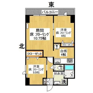 カルム・エ・ペ【1階】の間取り