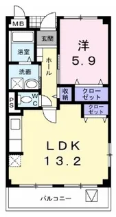 グレイスマンションII【1階】の間取り