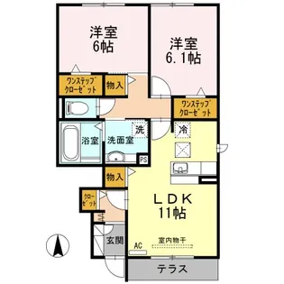 Asobi-PALACE日進 A棟【1階】の間取り