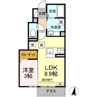 蔵谷ハイツ【1階】の間取り