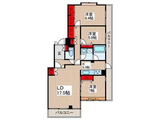 コスモ池上エクセラ【5階】の間取り
