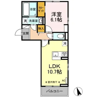 ウェルデンス戸塚 A【3階】の間取り