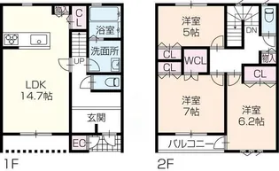 OA FLAT飾東 A棟【1階】の間取り
