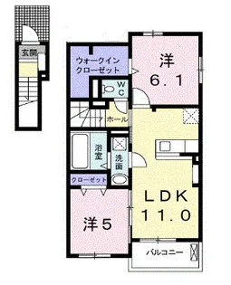 キャトルセゾン【2階】の間取り