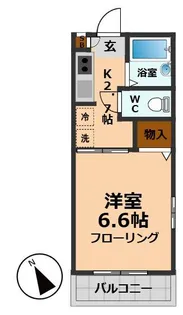 坂の上フラットA【2階】の間取り