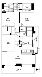 アクエージュ多摩川【3階】の間取り