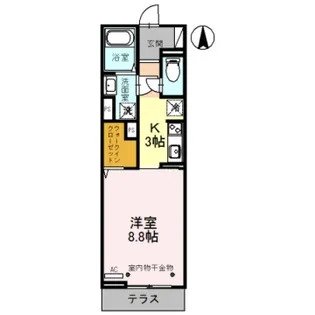 プラウド黒崎【1階】の間取り