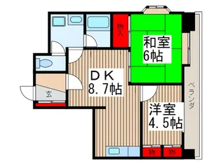 西川口朝日マンション【5階】の間取り