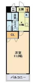 PA水前寺【4階】の間取り