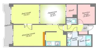 ダイアパレス泉崎【1階】の間取り
