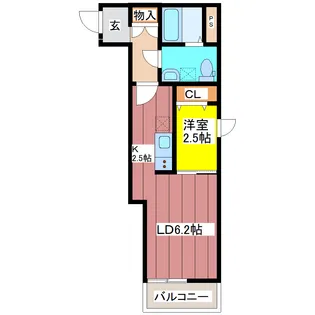 メリディアン柳生壱番館【1階】の間取り