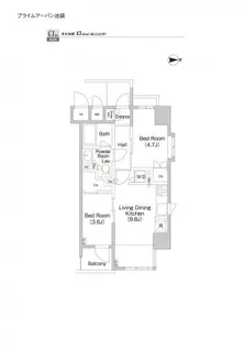 プライムアーバン池袋【6階】の間取り