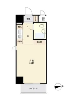 コアロード西新宿【5階】の間取り