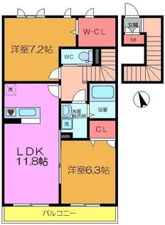 エクセル美優V【2階】の間取り
