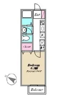 エルメゾン ユウ【1階】の間取り