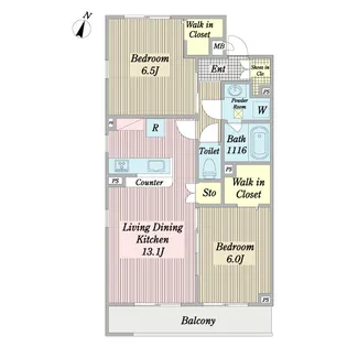 BLESS横浜鴨居A棟【3階】の間取り