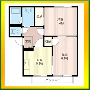 ウインズA【1階】の間取り