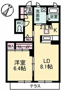 シャーメゾンプランドール【1階】の間取り
