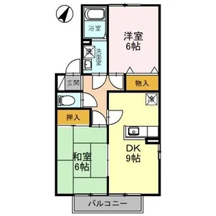 リビングタウン西浦B【2階】の間取り