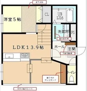 早川コーポ【1階】の間取り
