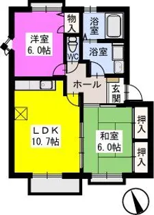 ティアラ萩尾【2階】の間取り