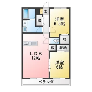 プラセール上青木【2階】の間取り