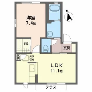 レジューム・ソーア【1階】の間取り