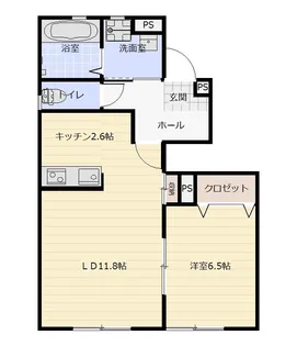 エレガント スカイ【1階】の間取り