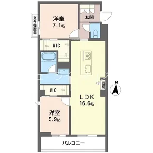 オスマンサス【2階】の間取り