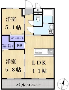 COCOTTO帯山【4階】の間取り
