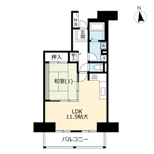 UR港北ニュータウンプロムナード仲町台【6階】の間取り