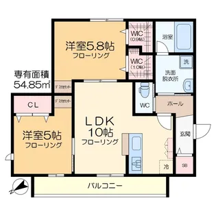 グランメール北千住【3階】の間取り