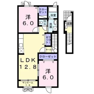 サニー レジデンス【2階】の間取り