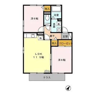 Chateau B【1階】の間取り