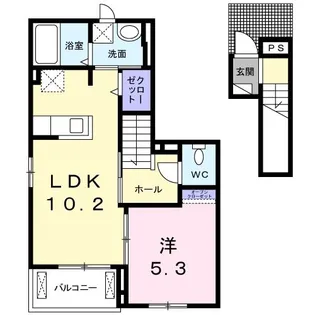 ヴィラ千歳 A棟【2階】の間取り