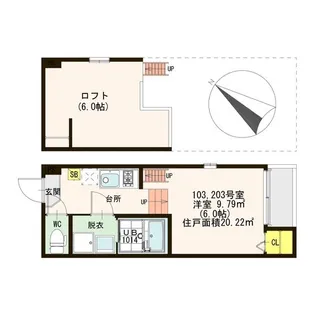 ハーモニーテラス下新庄【1階】の間取り