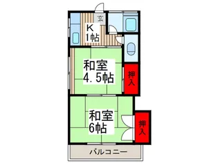 滝澤荘【2階】の間取り