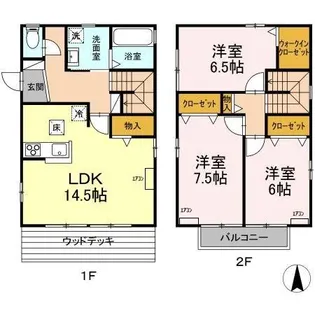 カサベルデ 南館【2階】の間取り