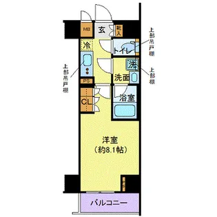 ディアレイシャス港区海岸【6階】の間取り