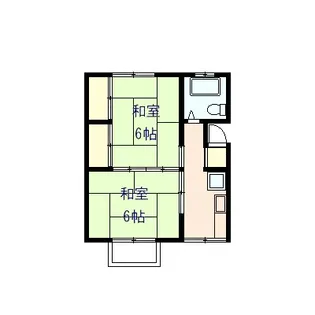 ハイツ三愛B棟【2階】の間取り