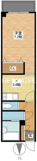 スカイコート出島【6階】の間取り