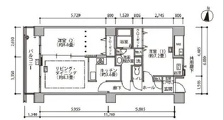 東雲キャナルコートCODAN18号棟【8階】の間取り