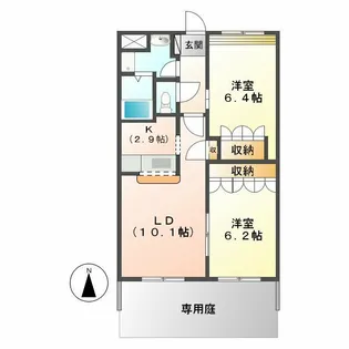 グレース・ガーデン【1階】の間取り