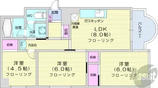 マノワール楡【4階】の間取り