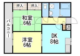 ピニエール高野台B棟【1階】の間取り