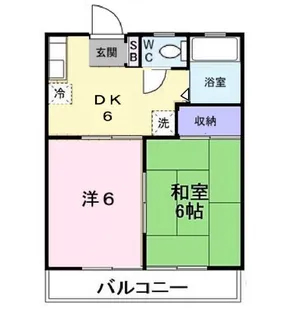 ハイネス菜根【2階】の間取り