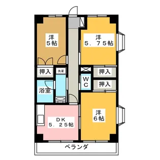 ファミール末廣【1階】の間取り