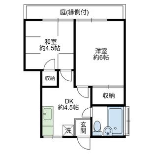 雪谷ハイツ【1階】の間取り