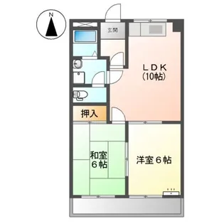タウニーロイヤル【2階】の間取り