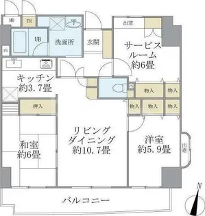 ドミール・コンフォール【3階】の間取り